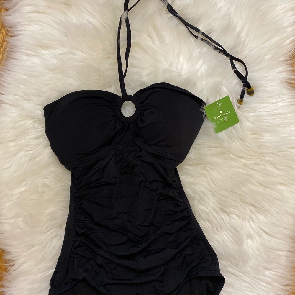 Kate Spade bandeau black one piece swimsuit sz S - Picture 4 of 6